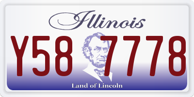 IL license plate Y587778
