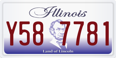IL license plate Y587781