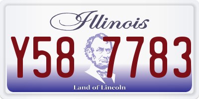 IL license plate Y587783
