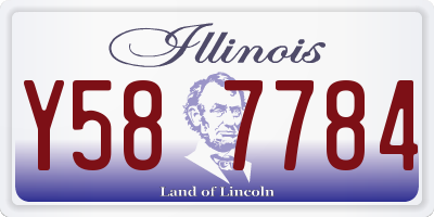 IL license plate Y587784
