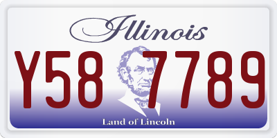 IL license plate Y587789