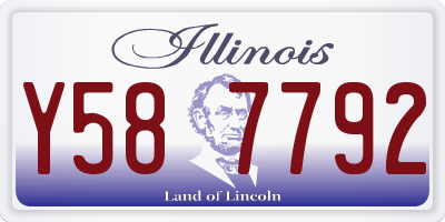 IL license plate Y587792