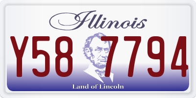 IL license plate Y587794