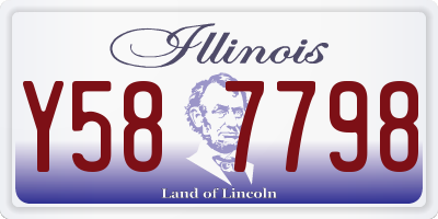 IL license plate Y587798