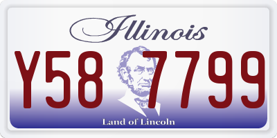 IL license plate Y587799