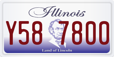 IL license plate Y587800