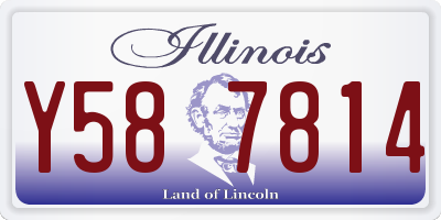IL license plate Y587814