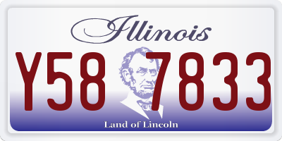 IL license plate Y587833