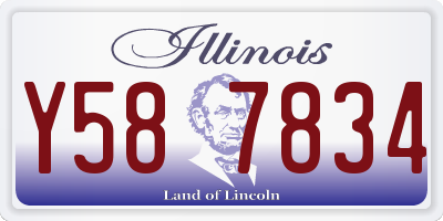 IL license plate Y587834