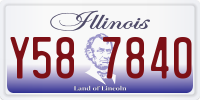 IL license plate Y587840