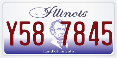 IL license plate Y587845