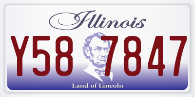 IL license plate Y587847