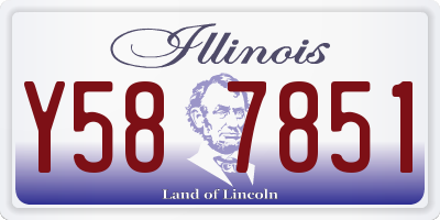 IL license plate Y587851