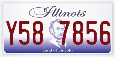 IL license plate Y587856