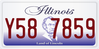 IL license plate Y587859