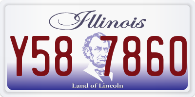 IL license plate Y587860