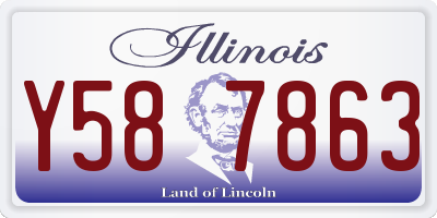 IL license plate Y587863