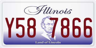 IL license plate Y587866