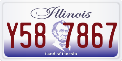 IL license plate Y587867