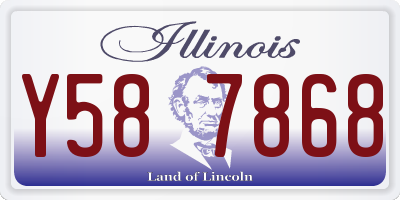 IL license plate Y587868