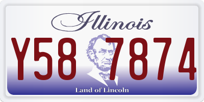 IL license plate Y587874