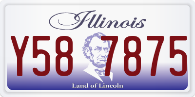 IL license plate Y587875