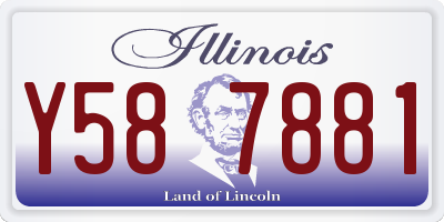 IL license plate Y587881