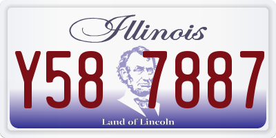IL license plate Y587887