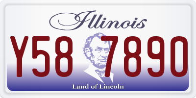 IL license plate Y587890
