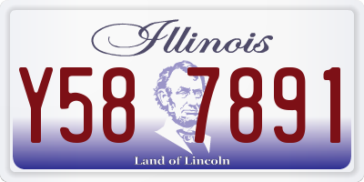 IL license plate Y587891
