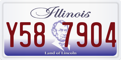IL license plate Y587904
