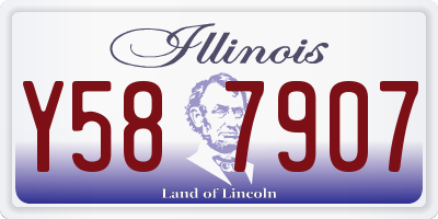IL license plate Y587907