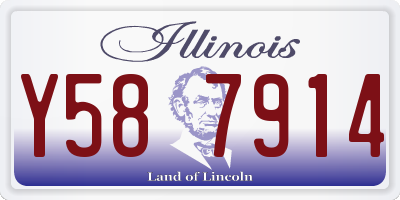 IL license plate Y587914