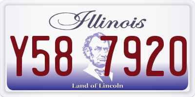 IL license plate Y587920