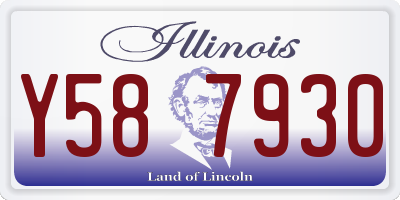 IL license plate Y587930