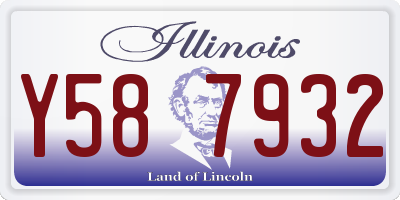IL license plate Y587932