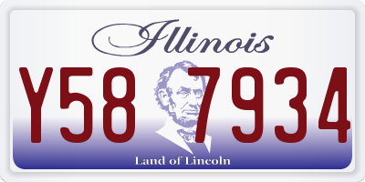 IL license plate Y587934
