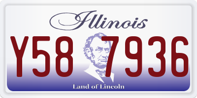 IL license plate Y587936