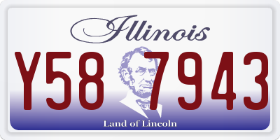 IL license plate Y587943