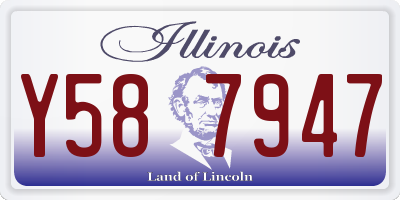 IL license plate Y587947