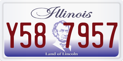 IL license plate Y587957