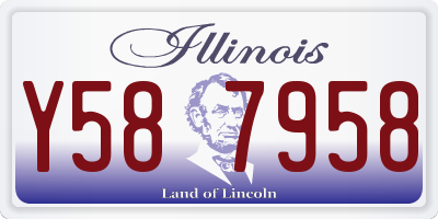 IL license plate Y587958
