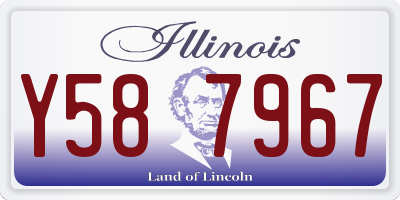 IL license plate Y587967