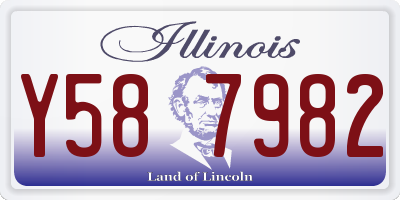 IL license plate Y587982