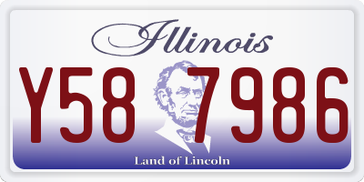 IL license plate Y587986