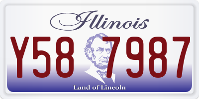 IL license plate Y587987