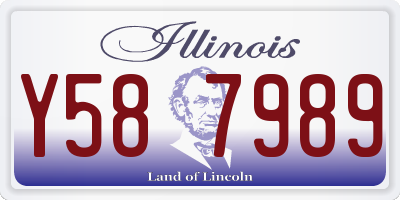 IL license plate Y587989