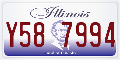 IL license plate Y587994
