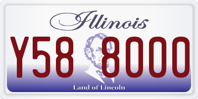IL license plate Y588000