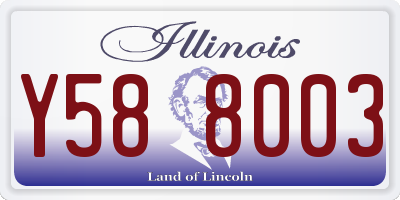 IL license plate Y588003